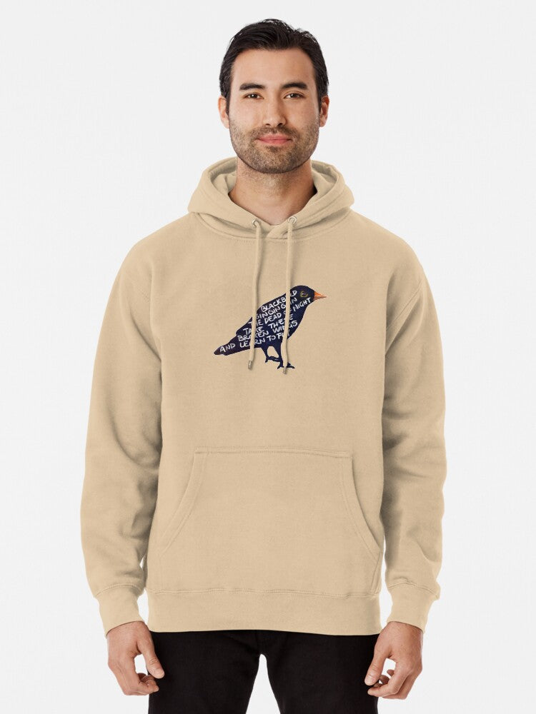 Blackbird Pullover Hoodie vintage style, unisex fit