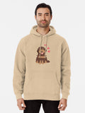 Love Chocolate Phantom Cockapoo Cavapoo Dog Pullover Hoodie retro vibes, unisex fit