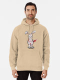 Killer Bunny Pullover Hoodie casual everyday wear, soft and comfortable