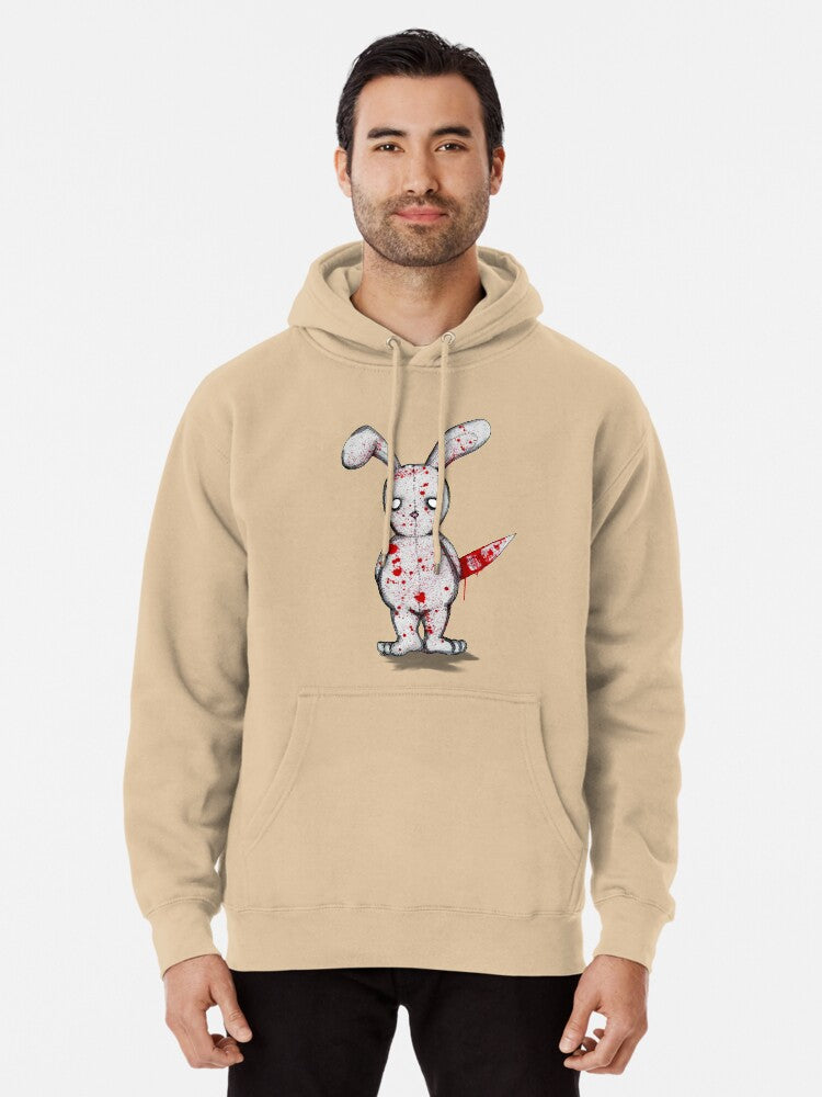 Killer Bunny Pullover Hoodie casual everyday wear, soft and comfortable