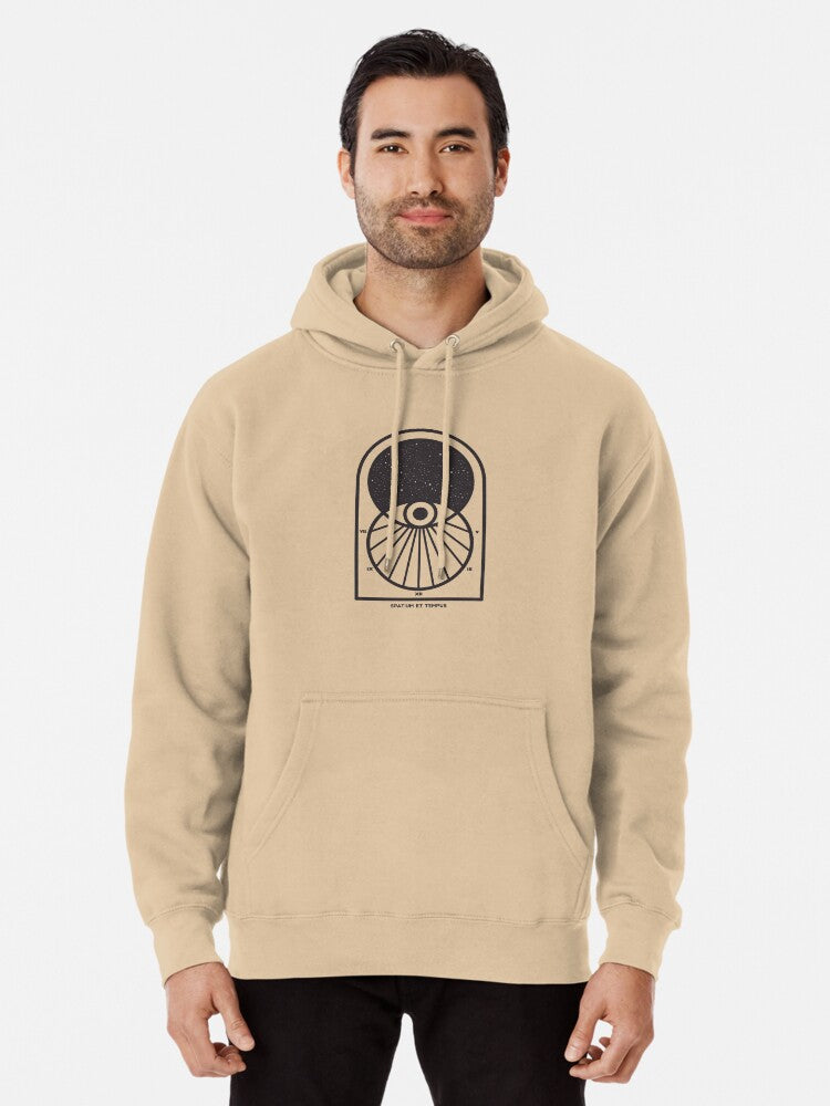 Space And Time Pullover Hoodie | Cozy Graphic Hoodie | Unisex Pullover