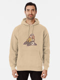 Sloth Stack Pullover Hoodie cozy fleece, TikTok trending look