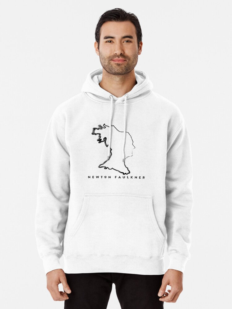 Newton Faulkner Pullover Hoodie cozy fleece, cold weather essential