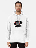 Black Toy Poodle Lying On Its Back Pullover Hoodie cozy fleece, great gift idea