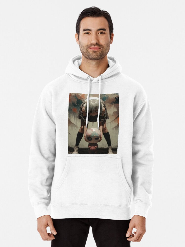 Painted Nightmare Pullover Hoodie graphic streetwear, TikTok trending look