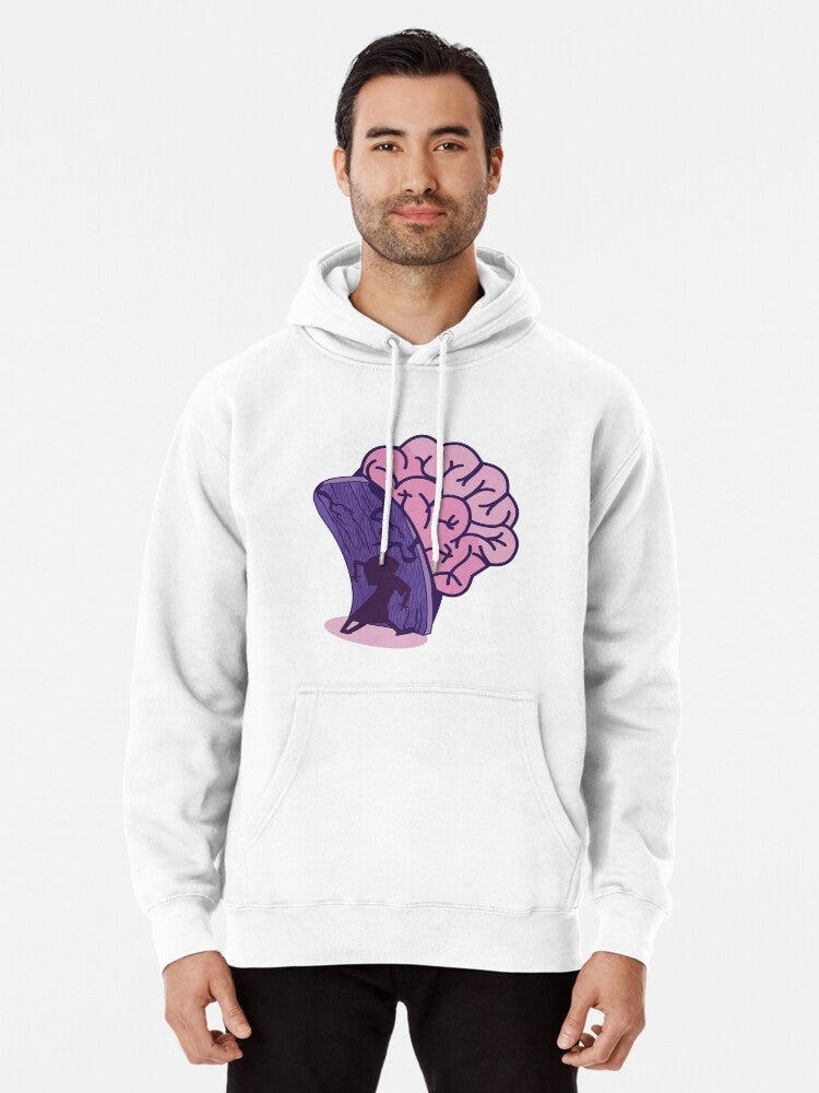 Resisting Overthinking Pullover Hoodie cozy fleece, unisex fit