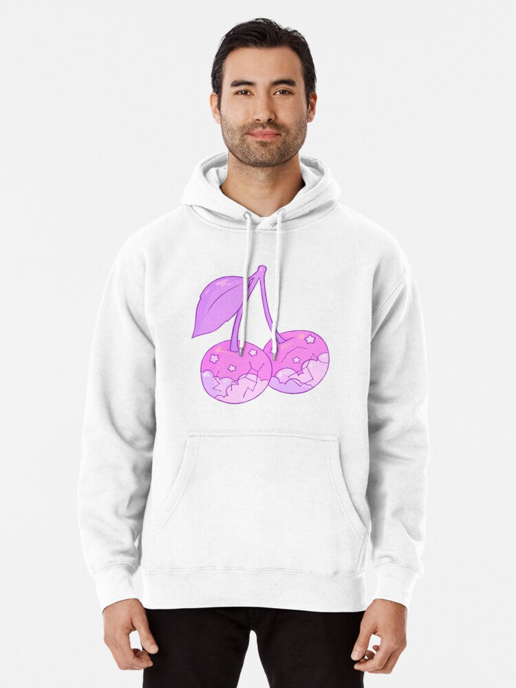 Cloud Cherry Pullover Hoodie aesthetic design, gift for fans