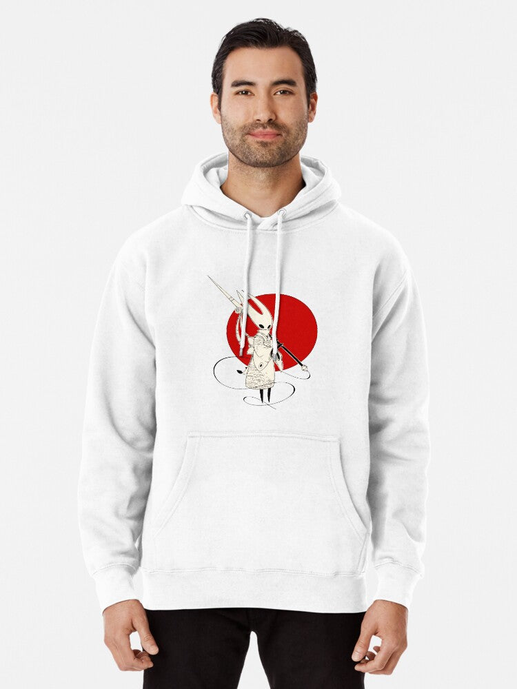 Hornet in a Japanese Outfit - Silksong Pullover Hoodie cozy fleece, unisex fit