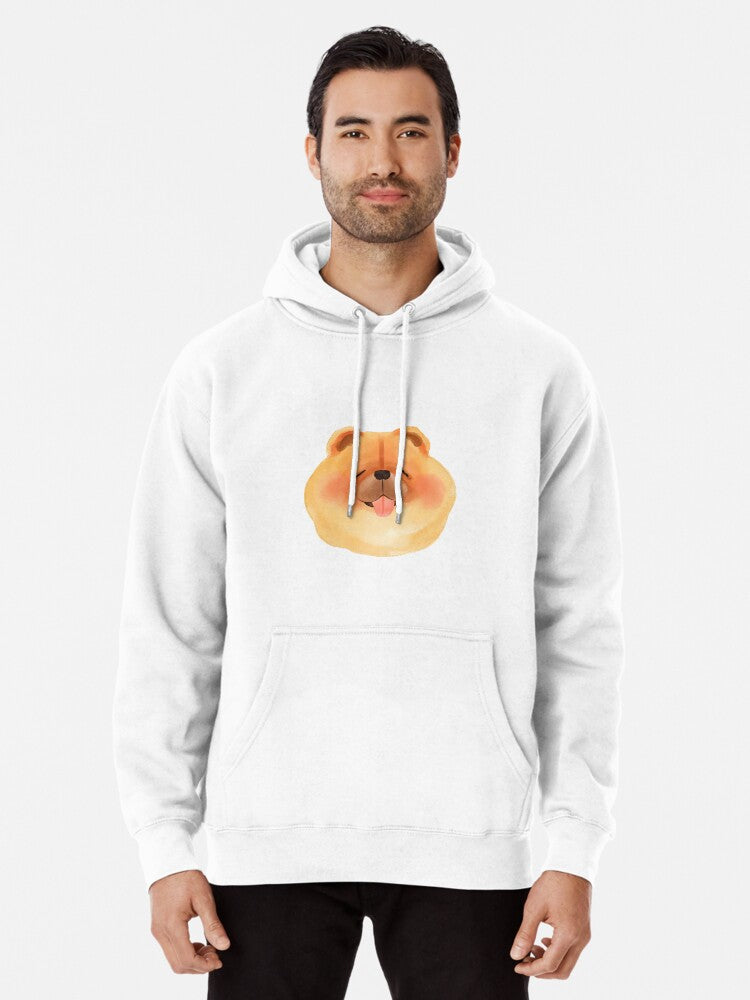 Chow Chow Face Pullover Hoodie casual everyday wear, great gift idea