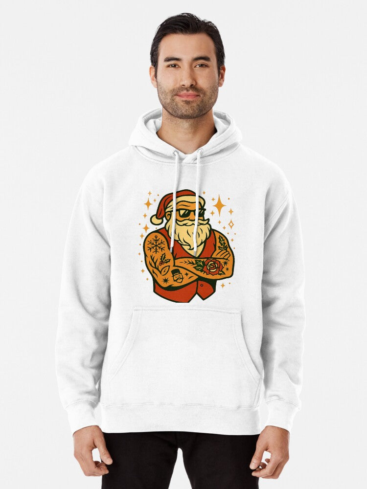 Santa inke'd Pullover Hoodie | Premium Unisex T-Shirt, Trending Graphic Tee