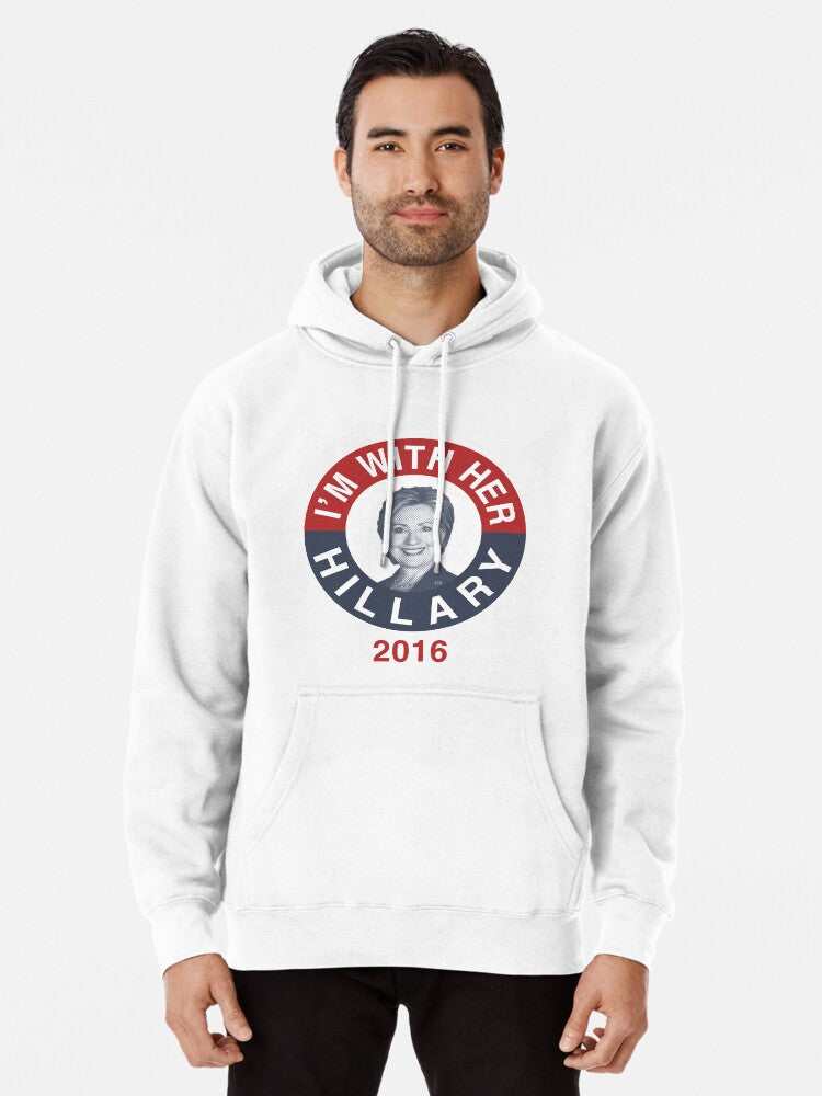 I'm With Her Hillary Clinton 2016 T-Shirt Pullover Hoodie aesthetic design, great gift idea