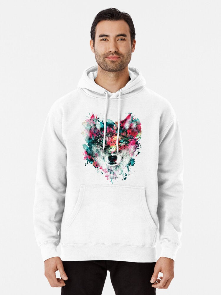 Wolf Ii Pullover Hoodie | Cozy Graphic Hoodie | Unisex Pullover