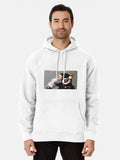 Banksy DJ Monkey Thinker with Headphones Pullover Hoodie funny graphic, unisex fit