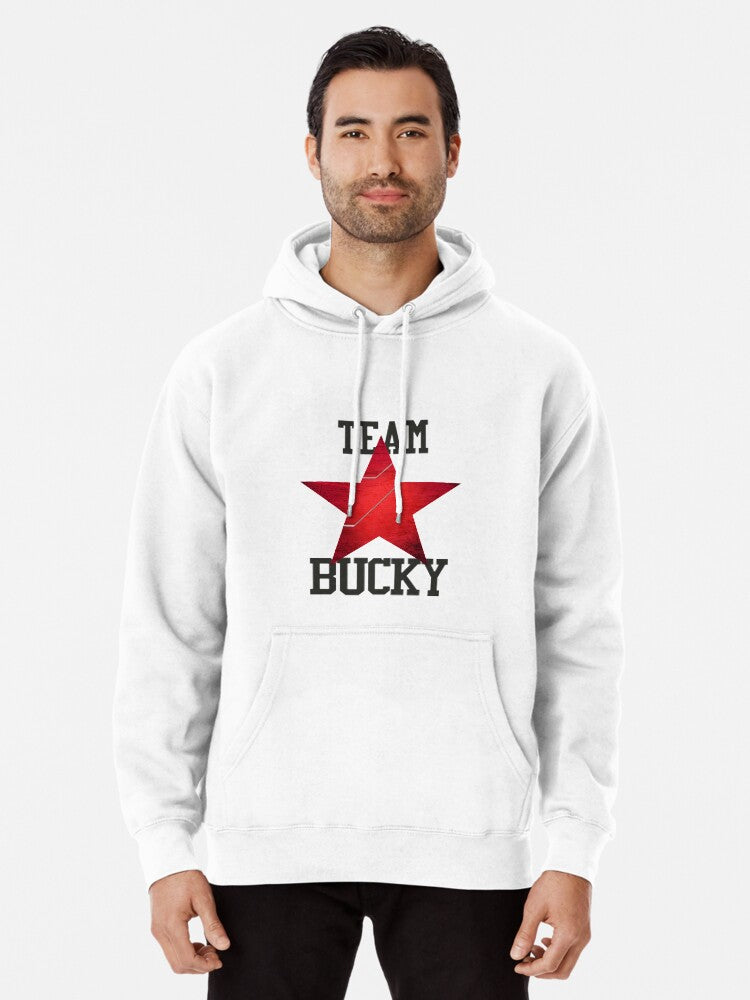 Team Bucky Pullover Hoodie aesthetic design, cold weather essential