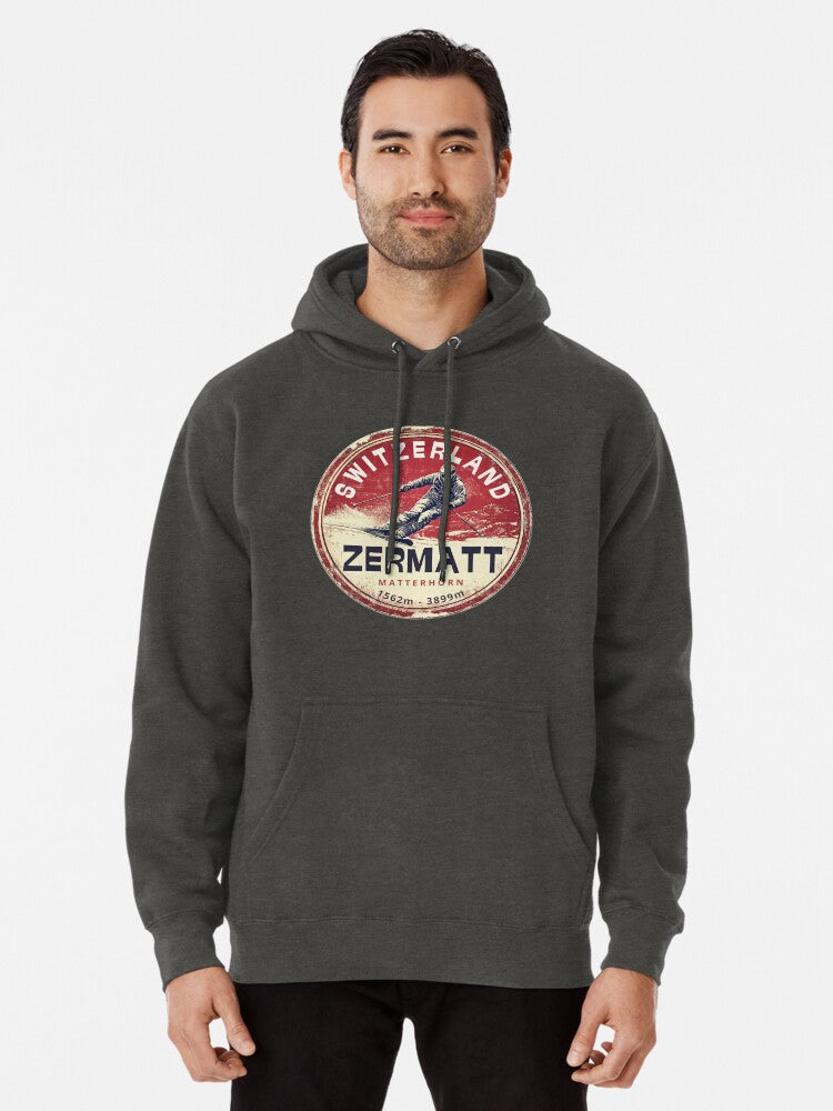 Zermatt - Switzerland Pullover Hoodie vintage style, TikTok trending look