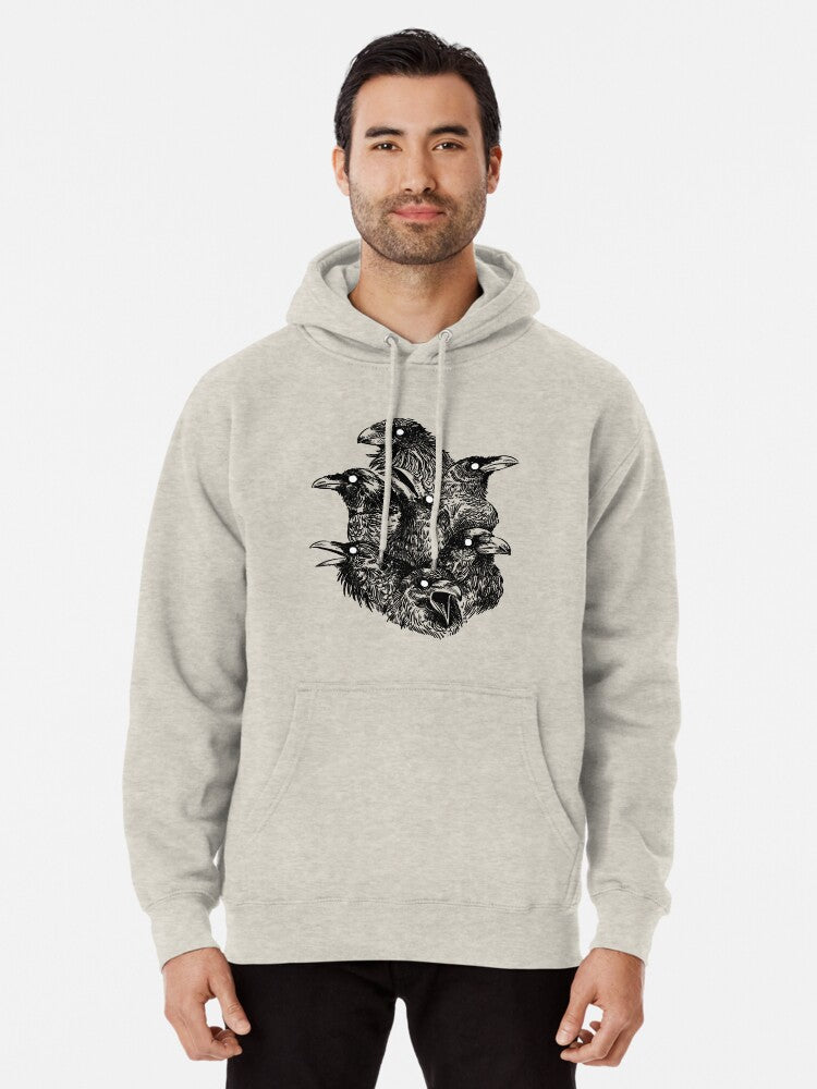 Raven pattern 2 Pullover Hoodie funny graphic, gift for fans