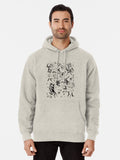 Space Dogs Pullover Hoodie | Cozy Graphic Hoodie | Unisex Pullover