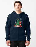 Jessica Rabbit Around The Christmas Tree Zipped Hoodie | Premium Unisex T-Shirt, Trending Graphic Tee