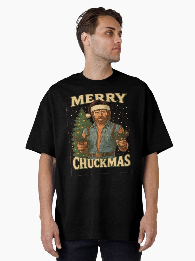 Chuck Norris Christmas Oversized T-Shirt
