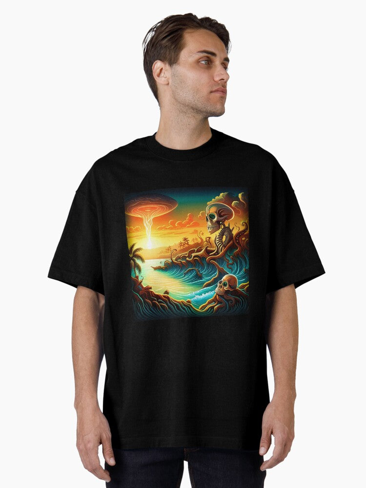 Mind Surfing Machine Dreams 040 Oversized T-Shirt | Graphic T-Shirt for Unisex