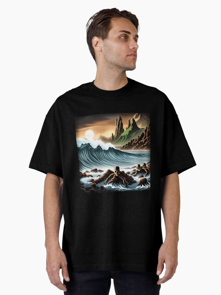 Mind Surfing Machine Dreams 024 Oversized T-Shirt | Graphic T-Shirt for Unisex