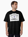 Entering Lowell Massachusetts - Commonwealth of Massachusetts Road Sign Oversized T-Shirt T-Shirt | Trending Design | High Demand Item