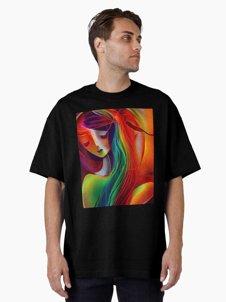 Radiant Woman A Colorful Celebration of Feminine Power T Shirt Oversized T Shirt T Shirt Streetwear Style Daily Wear