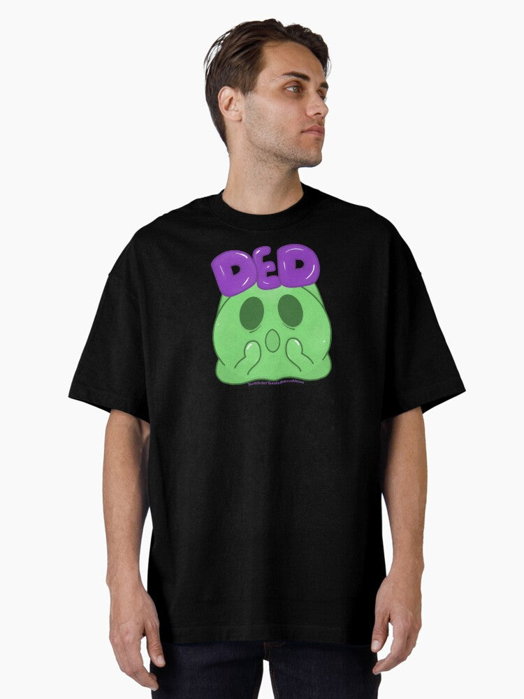 DED/Shocked Cat Slime (TheWildMeowMeow Twitch Emote) Oversized T-Shirt
