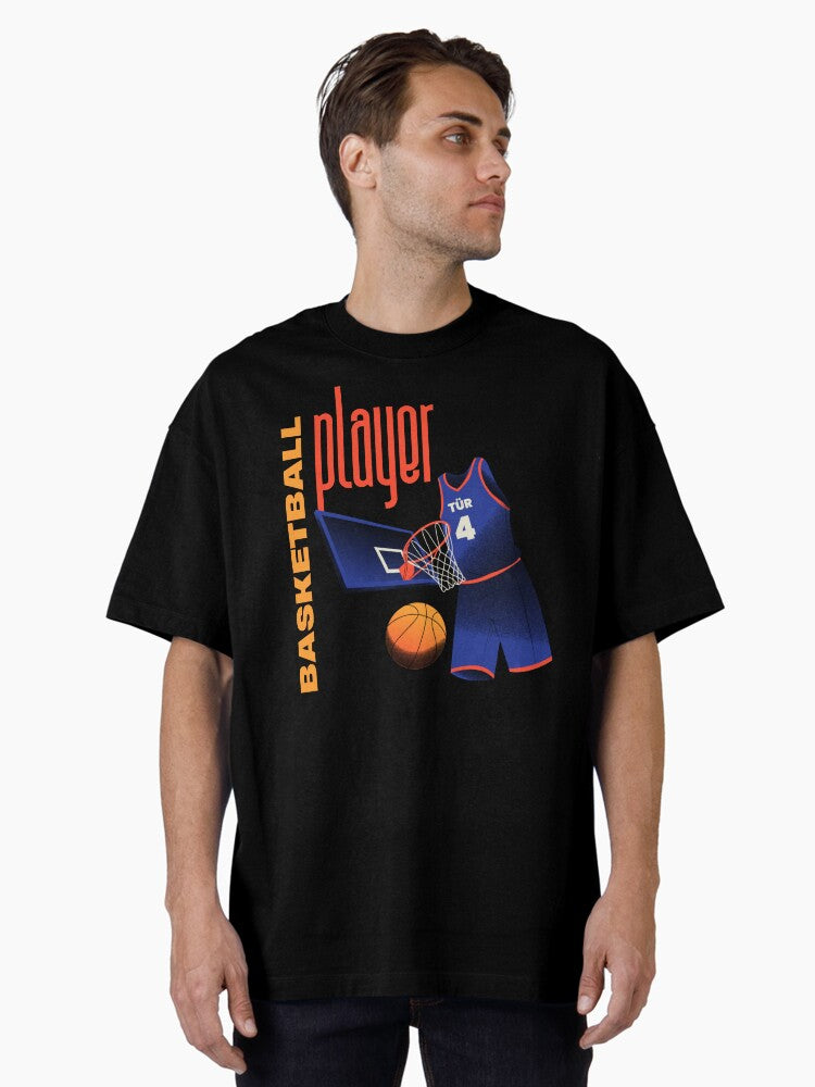 Basketball player Oversized T Shirt T Shirt Comfort Fit Hot Right Now