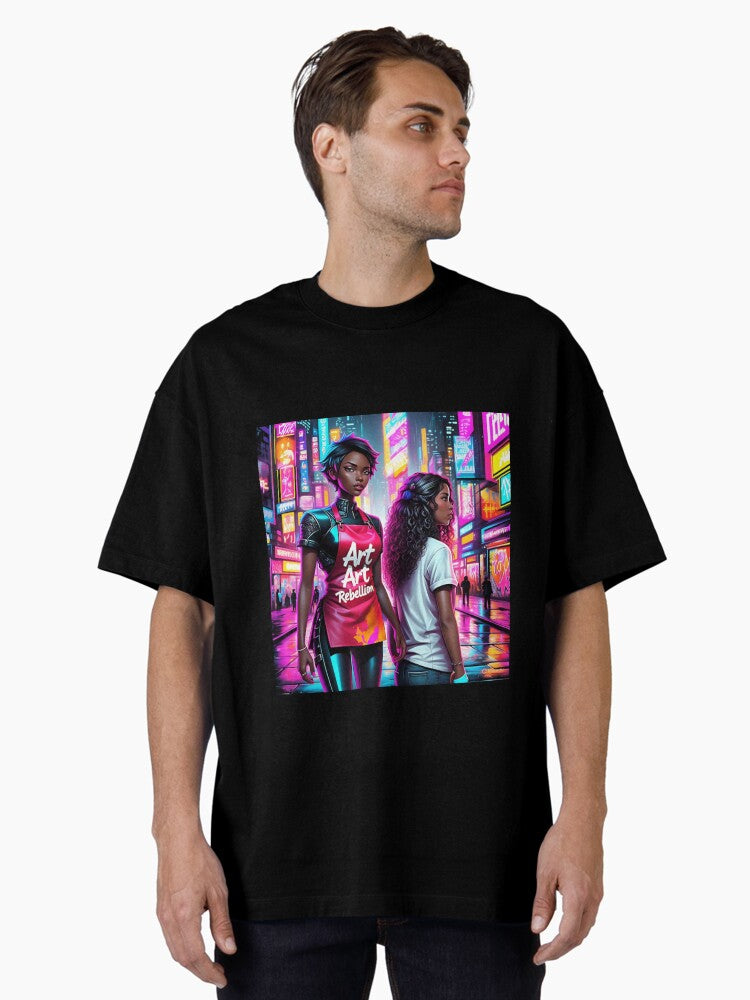 Ajt7 Amber Towers 2See Art Mom and Me Oversized T Shirt T Shirt Streetwear Style Futuristic Style