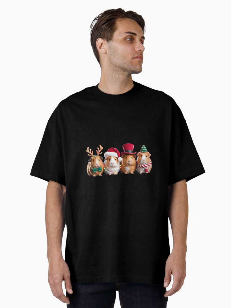 Guinea Pig Christmas Merry Pigmas Oversized T-Shirt