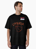 Serbia Basketball National Team Oversized T Shirt T Shirt Viral TikTok Best Seller Look
