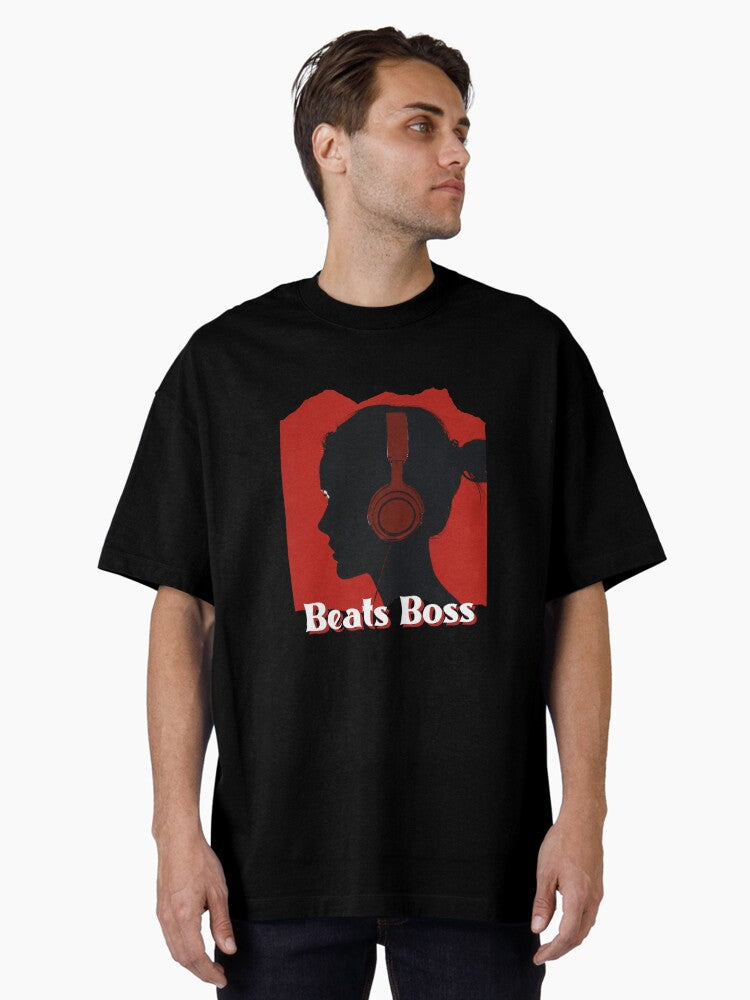 Beats Boss Design 1256 Oversized T-shirt | Trendy Graphic Tee | Casual Unisex T-shirt