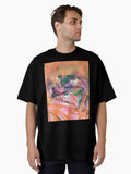 Pink and orange frog - AMPLEXUS Oversized T-Shirt