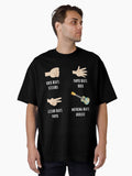 Ukulele Rock Beats Scissors Oversized T-shirt | Trendy Graphic Tee | Casual Unisex T-shirt