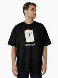 Rapping Paper Funny Paper Puns Dark Bg Oversized T-shirt | Trendy Graphic Tee | Casual Unisex T-shirt