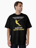 Barefoot skiing Water Sport Motorboat Girl Oversized T-Shirt | Graphic T-Shirt for Unisex
