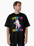 Pre-k Rocks Unicorn Flossing Tshirt First Day Of School Oversized T-shirt | Trendy Graphic Tee | Casual Unisex T-shirt