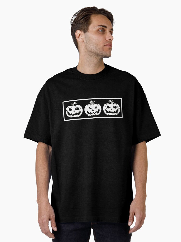 Three Jack o Lanterns White Oversized T Shirt T Shirt Trending 2025 Fan Favorite