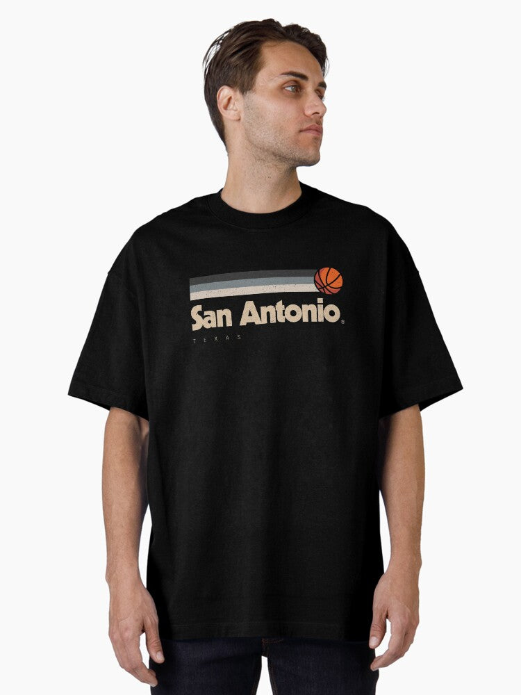 San Antonio Basketball B Ball City Texas Retro San Antonio Oversized T Shirt T Shirt High Search Demand Daily Wear