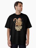 Resting Grinch Face” – Funny Christmas Sloth Oversized T-Shirt