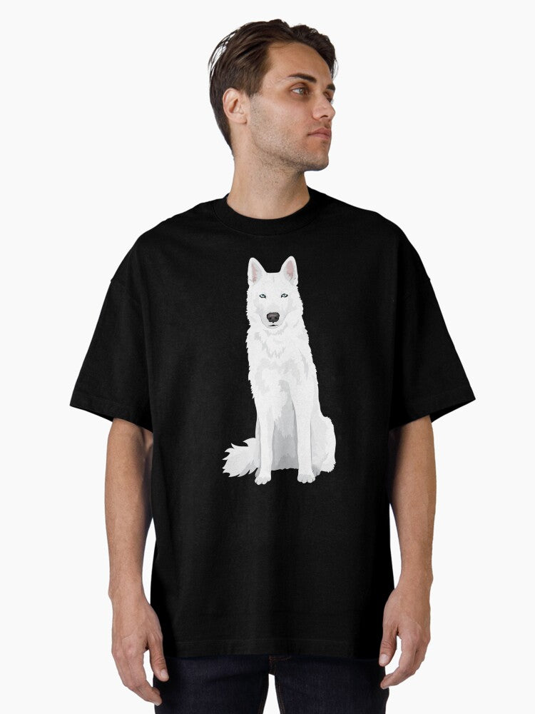 cute white Siberian Husky sweet white Snow dog Oversized T Shirt T Shirt Viral US Style Fan Favorite