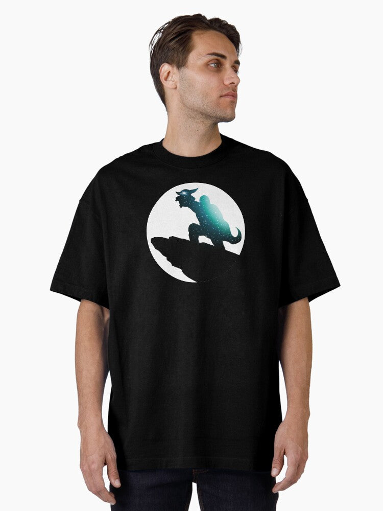 Silhouette (Cyan) Oversized T-Shirt