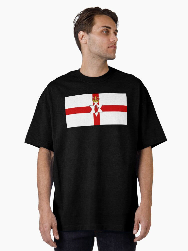 Ulster Banner Unofficial Flag of Northern Ireland Oversized T Shirt T Shirt Premium Quality Hot Search US