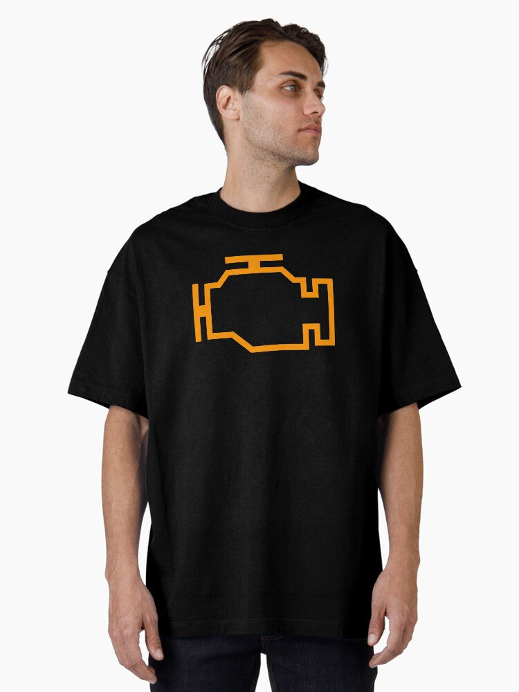 Check engine Automotive mechanic car warning light Oversized T Shirt T Shirt | Viral US Style | Great Gift for Dad