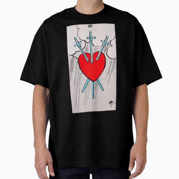 Three of Swords Tarot Oversized T-Shirt for Sale by phantastique