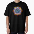 Psychedelic Eye Sun Mandala Oversized T-Shirt for Sale by sandersart