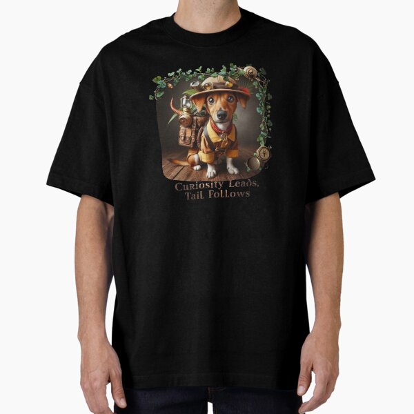 explorer dog, a small dog with explorer equipment,  Oversized T-Shirt for Sale by miro-bob-design