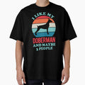 Funny Doberman Oversized T-Shirt for Sale by artworkbyrihen