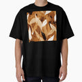Boho Cinnamon Spice Earth Tones Abstract Textured Leaves Oversized T-Shirt for Sale by DEC02